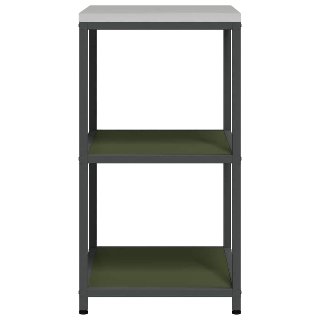 Kitchen Storage Shelf with Shelf with Storage Olive green Steel
